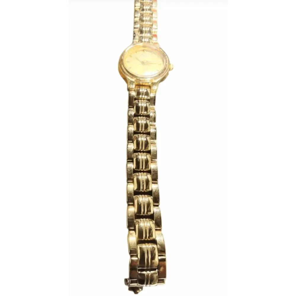SEIKO Quartz Watch Gold Bracelet Band Round Dial